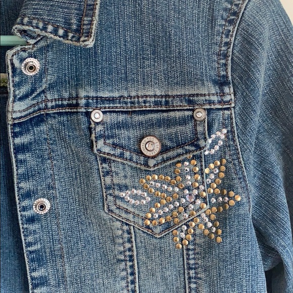 Limited Too Floral Studded Jean Jacket - Picture 5 of 7